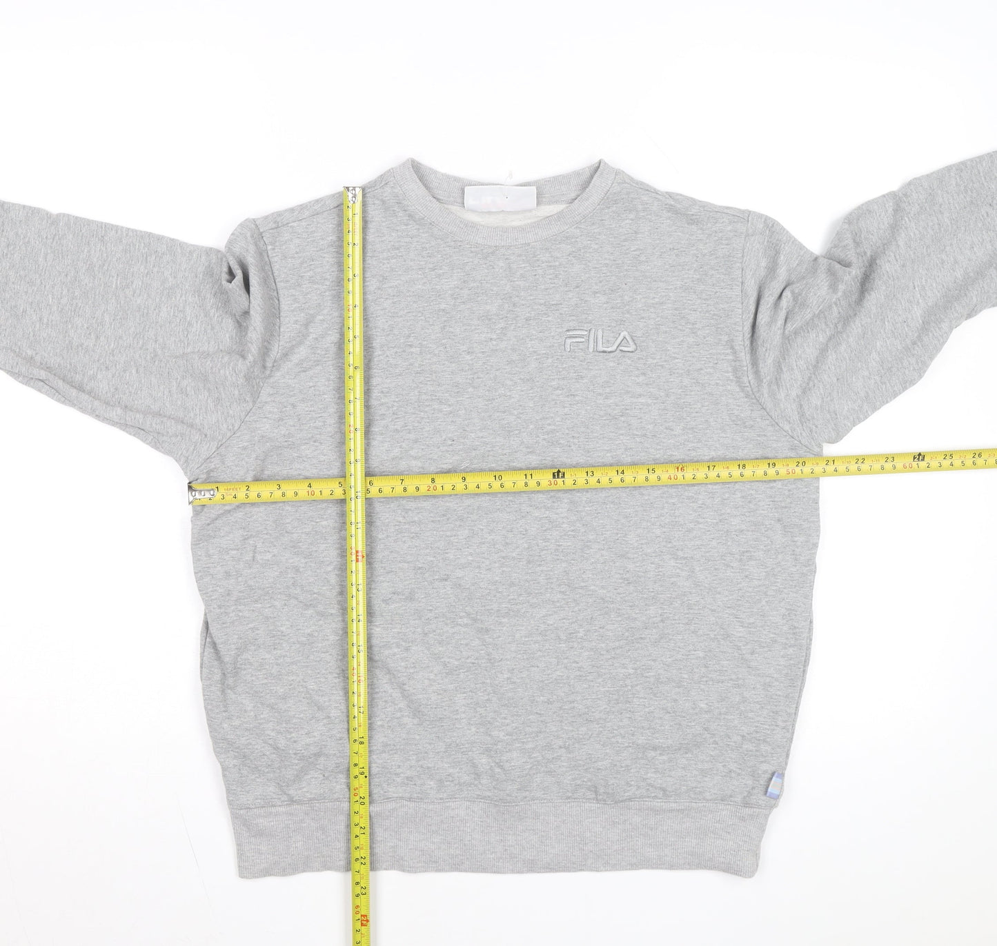 FILA Men's Grey Crew Neck Regular Fit Sweatshirt M