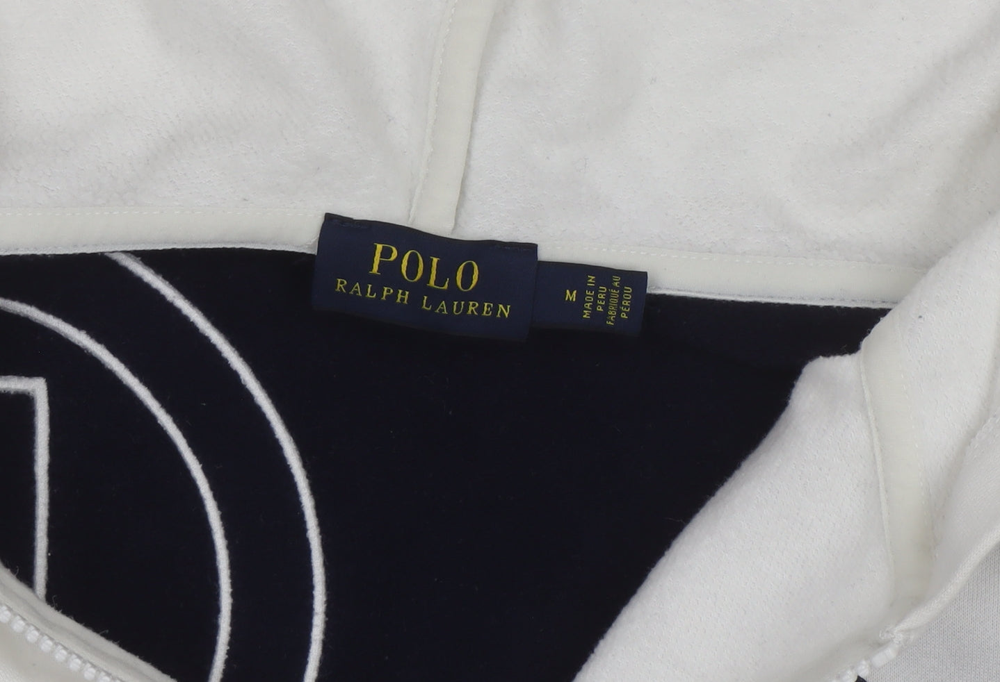 Polo Ralph Lauren Women White Track Jacket M Hooded Full Zip Sweat