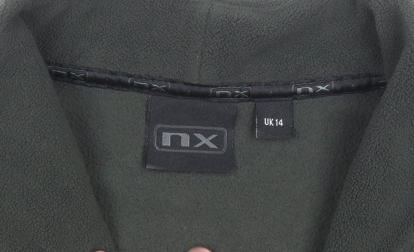 nx Women's Green Fleece Full Zip Jacket UK 14 Regular Fit
