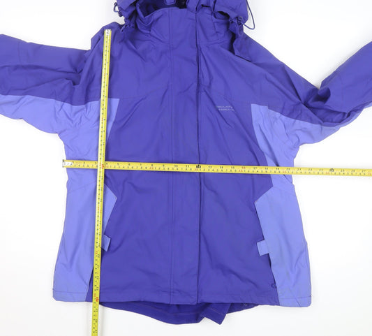 Mountain Warehouse Womens Purple Waterproof Hooded Parka Jacket Size 16