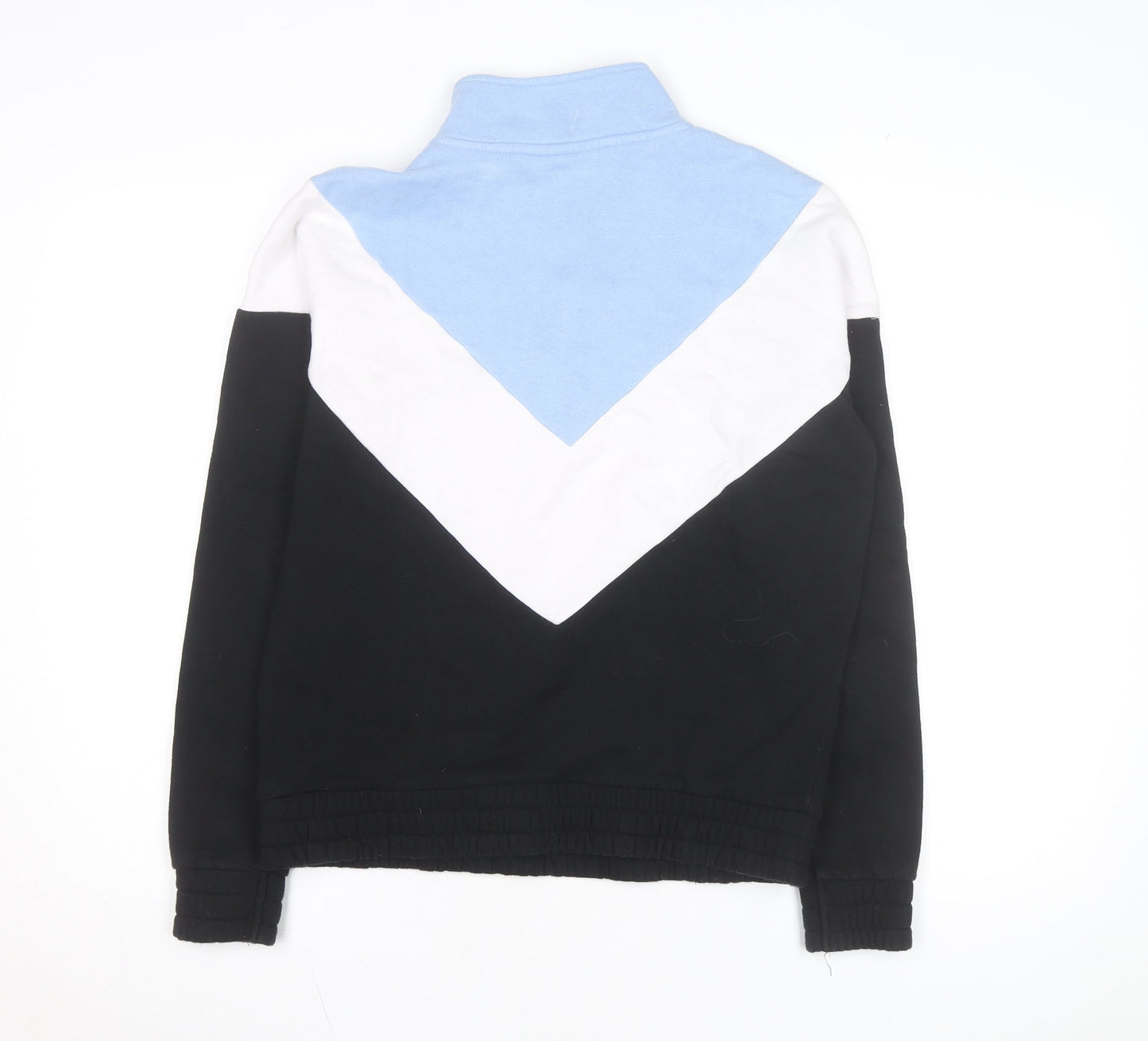 Fila Men's Black Blue White Small Colourblock 1/4 Zip Track Jacket