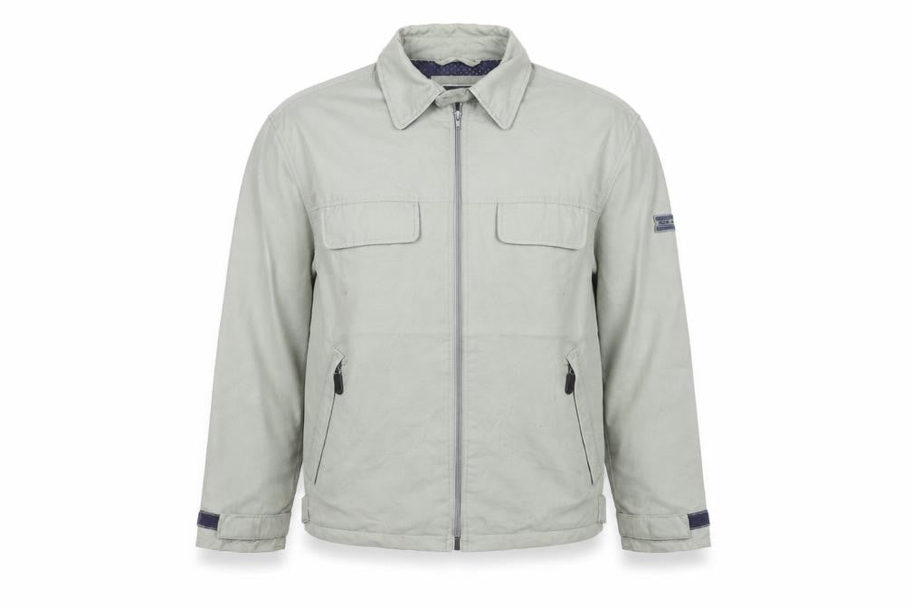 Duck and Cover Men's Grey Cotton Full Zip Casual Jacket M