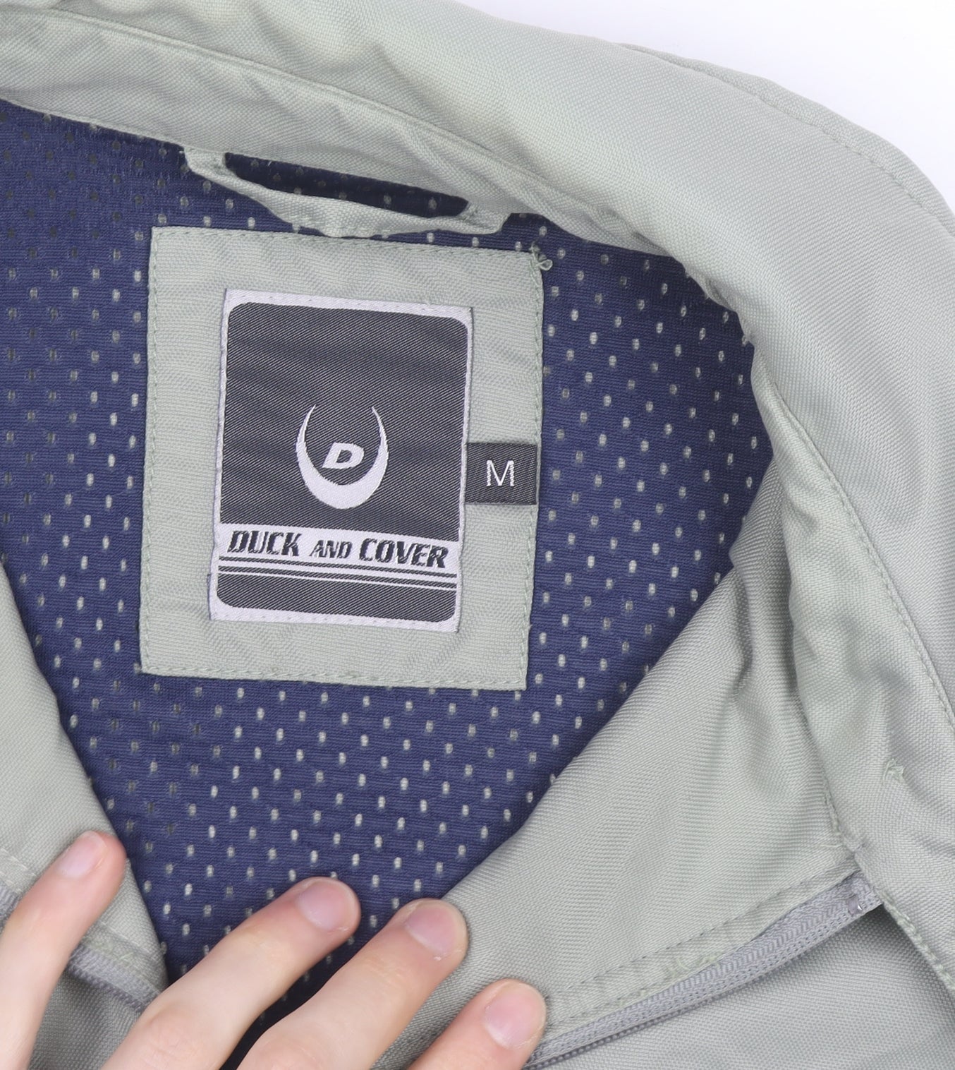 Duck and Cover Men's Grey Cotton Full Zip Casual Jacket M