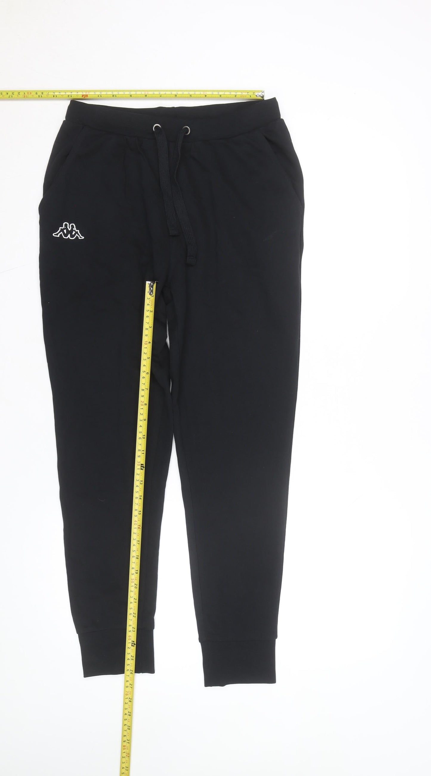 Kappa Men's Black Jogger Trousers Medium Fleece Activewear