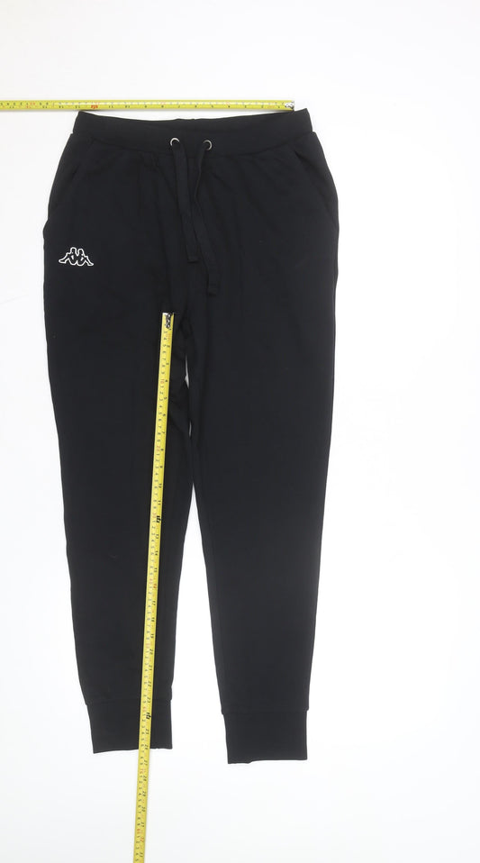 Kappa Men's Black Jogger Trousers Medium Fleece Activewear