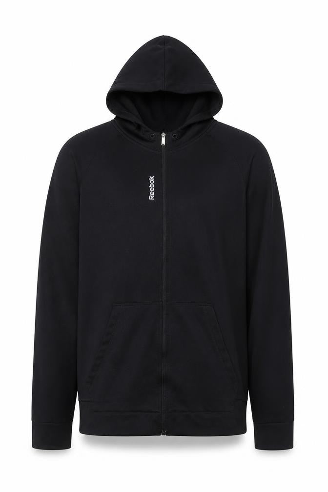 Reebok Men's Black XL Full Zip Hoodie Sportswear