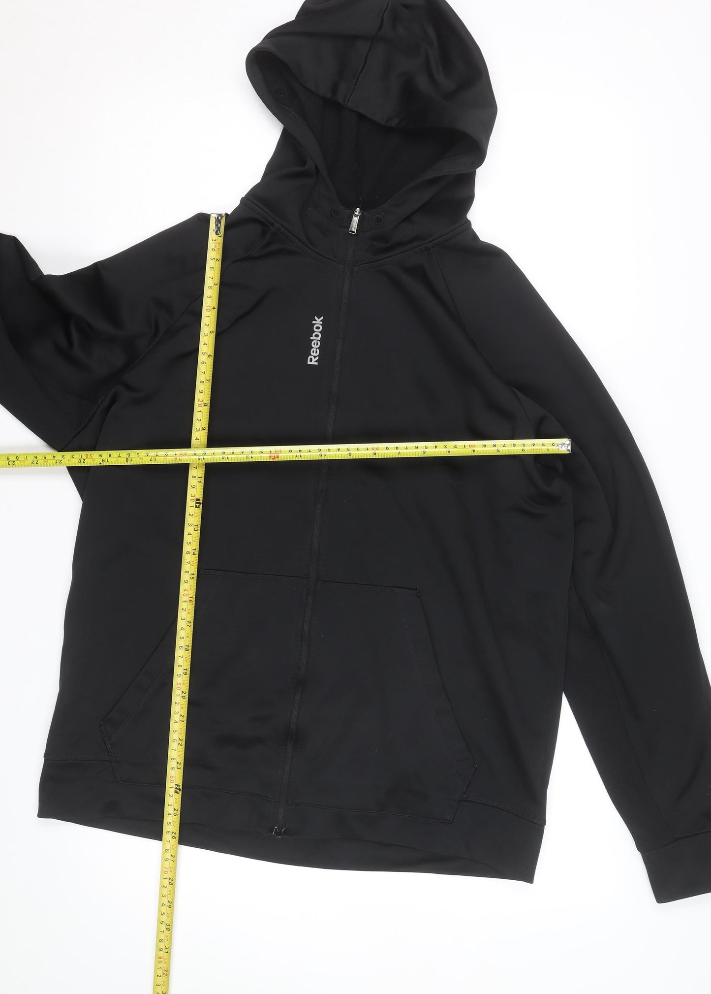 Reebok Men's Black XL Full Zip Hoodie Sportswear