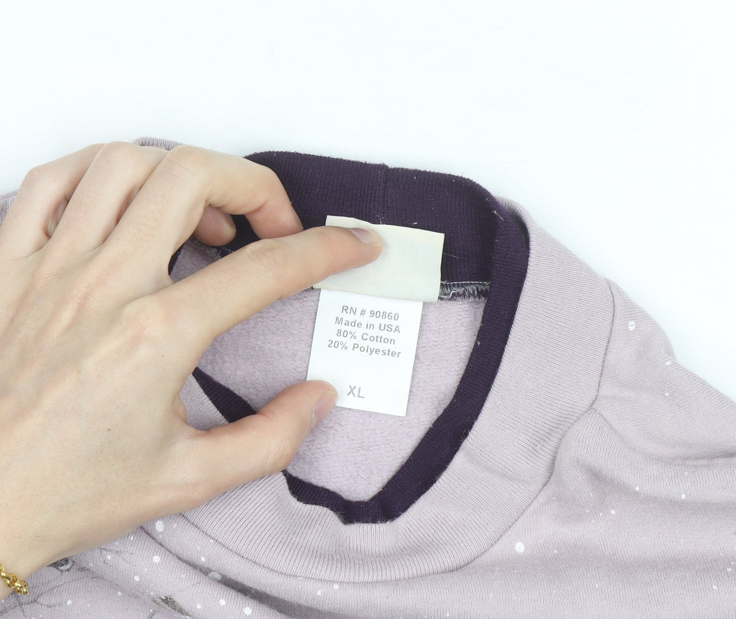 Artisans Women Purple Winter Scene Pullover Sweatshirt XL