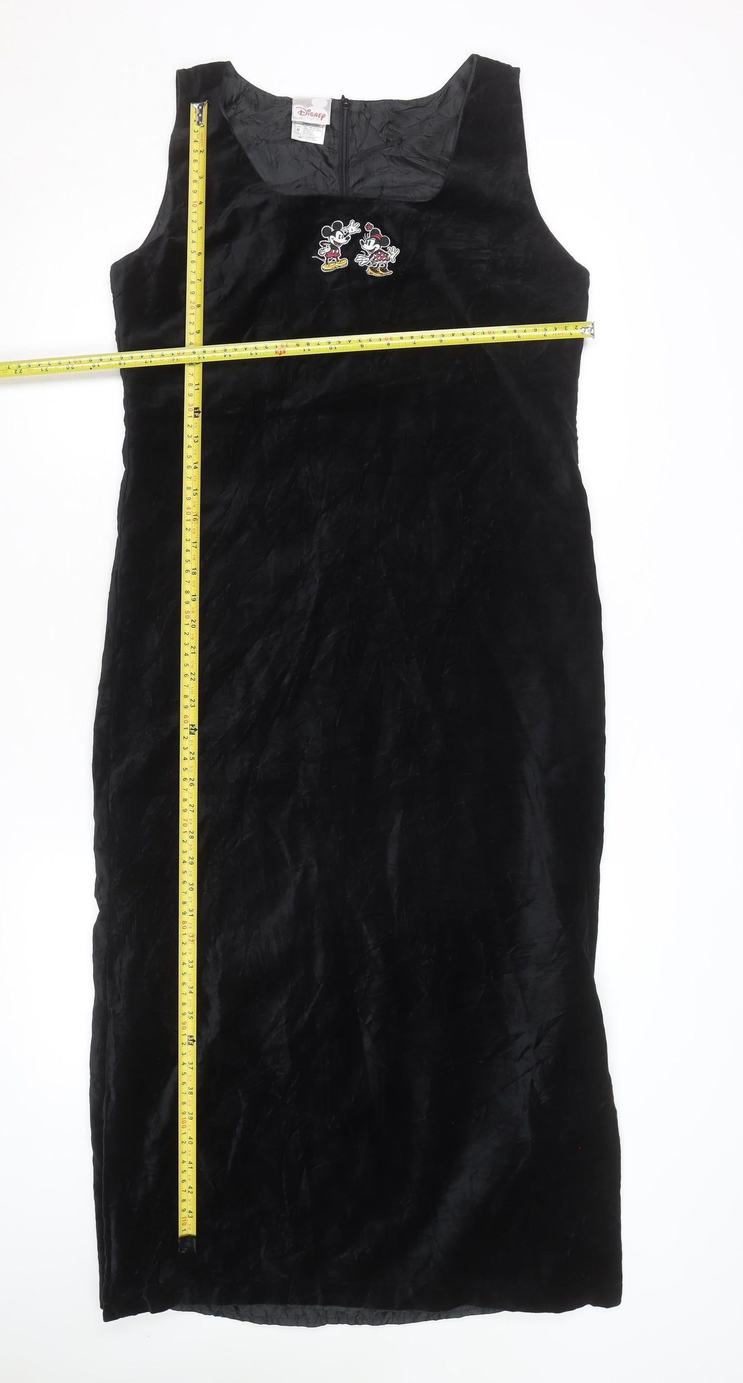Disney Store Women’s Black Velvet Sheath Dress M Mickey Minnie