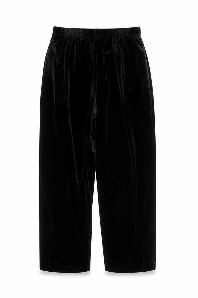 Sami & Jo Petite Black Velvet Straight Trousers Size S