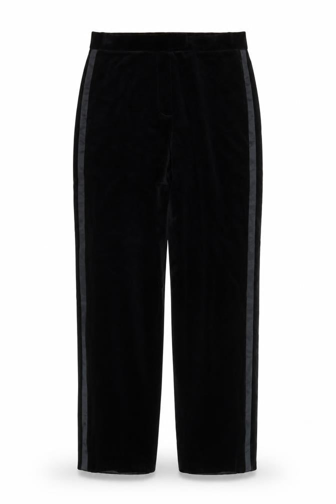 Emanuel Ungaro Liberté Women’s Black Velvet Petite Formal Trousers Size 14