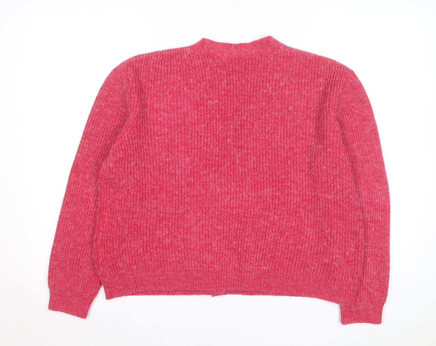 Sonder Studio Women's Pink Button Cardigan Size 16 Knit Long Sleeve