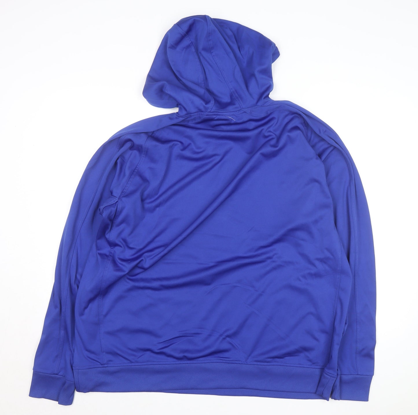 Team 365 Men Blue 2XL Baseball Hooded Track Jacket Polyester