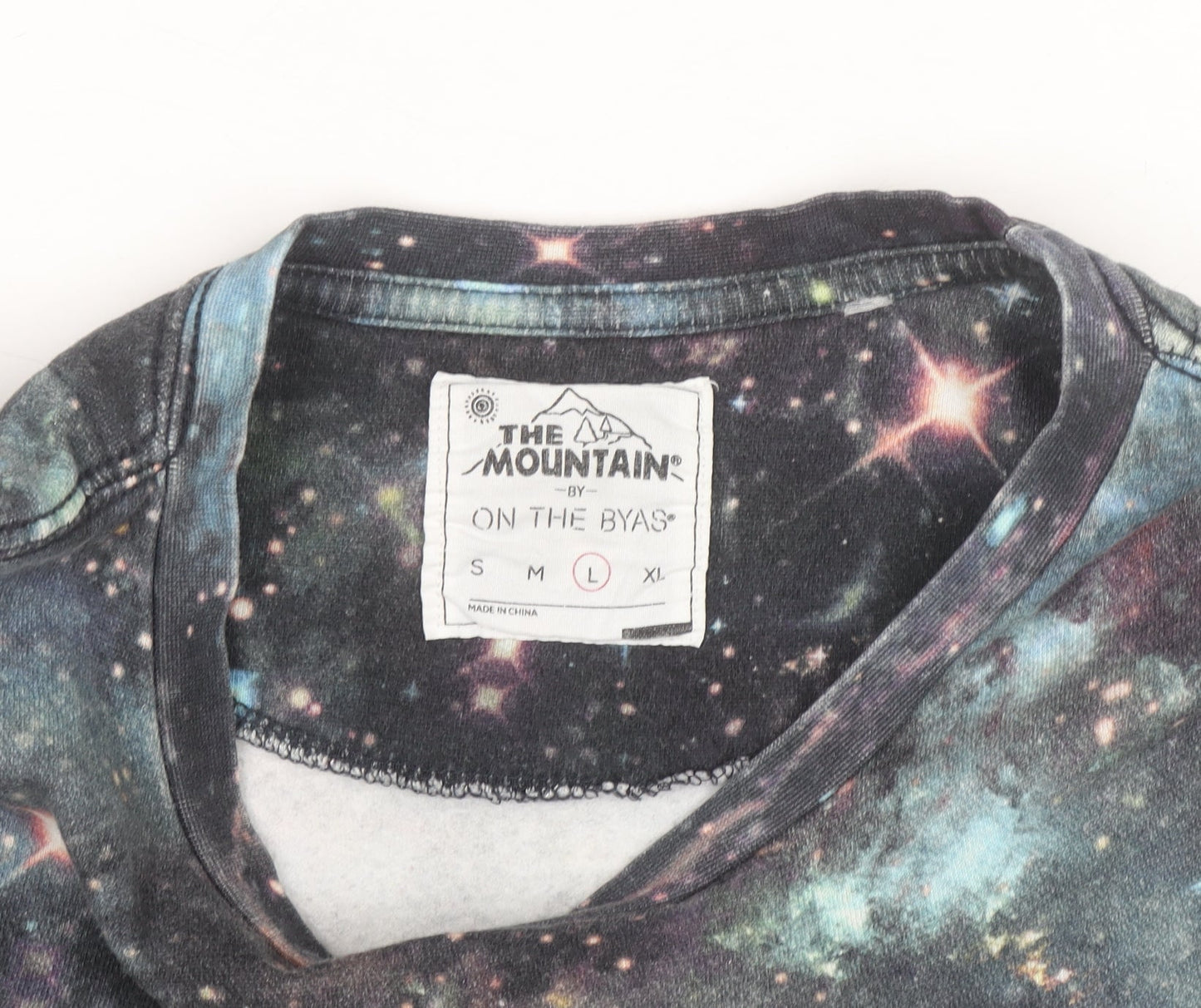 The Mountain Men's Multicoloured Wolf Galaxy Pullover Sweatshirt L