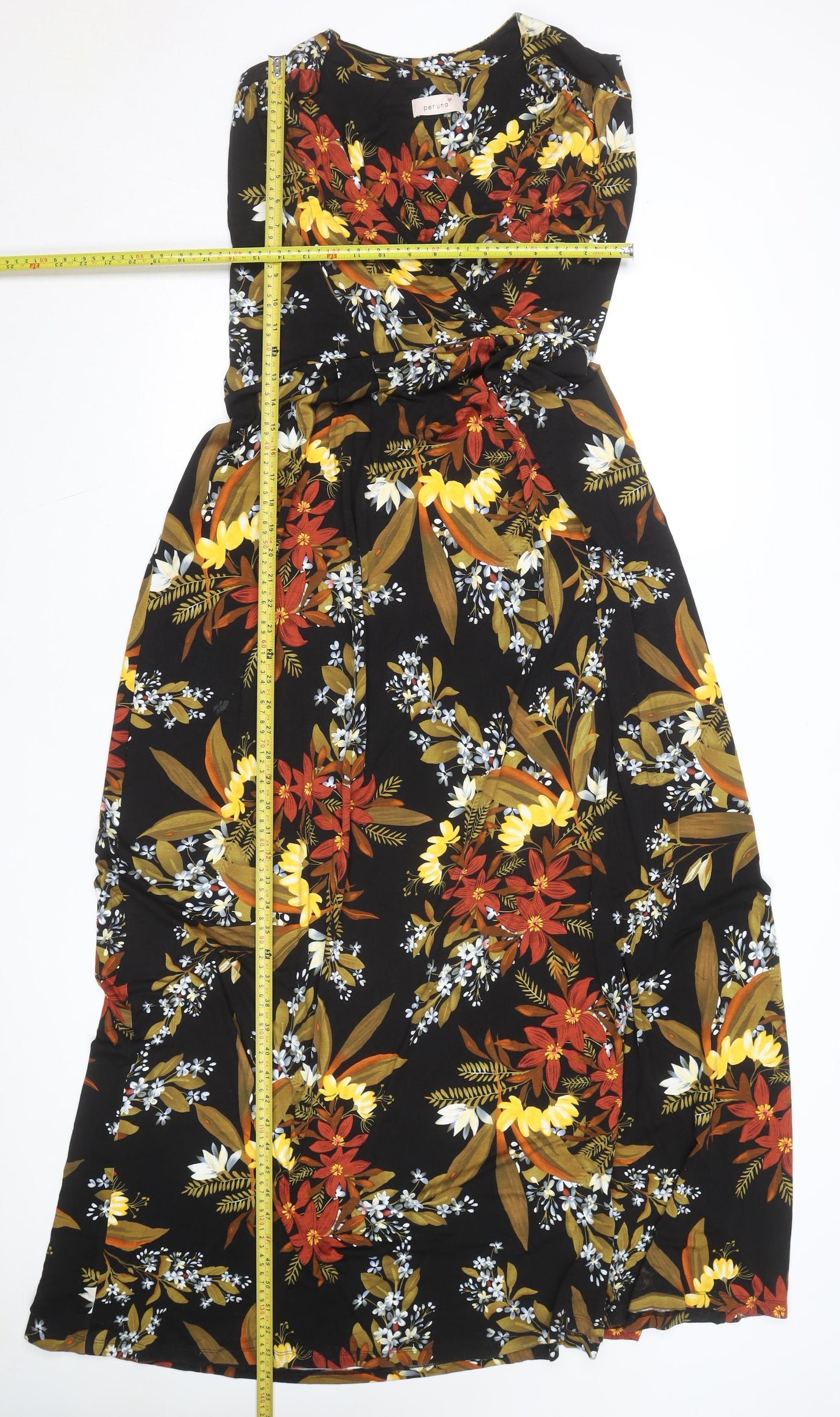 Marks and Spencer Per Una Women’s Multicoloured Floral Wrap Dress Size 18 Long