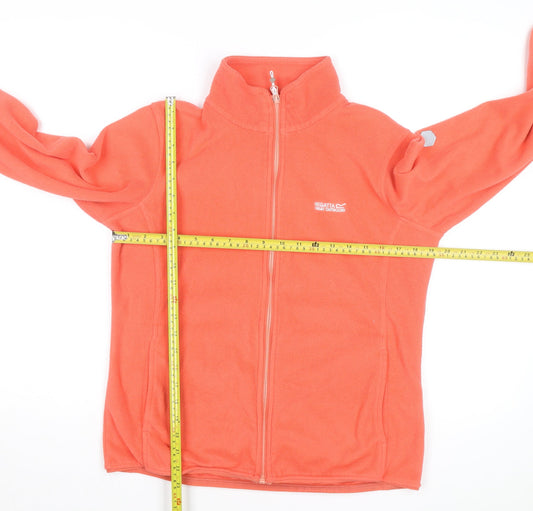 Regatta Women's Orange Fleece Full Zip Outdoor Jacket UK 14