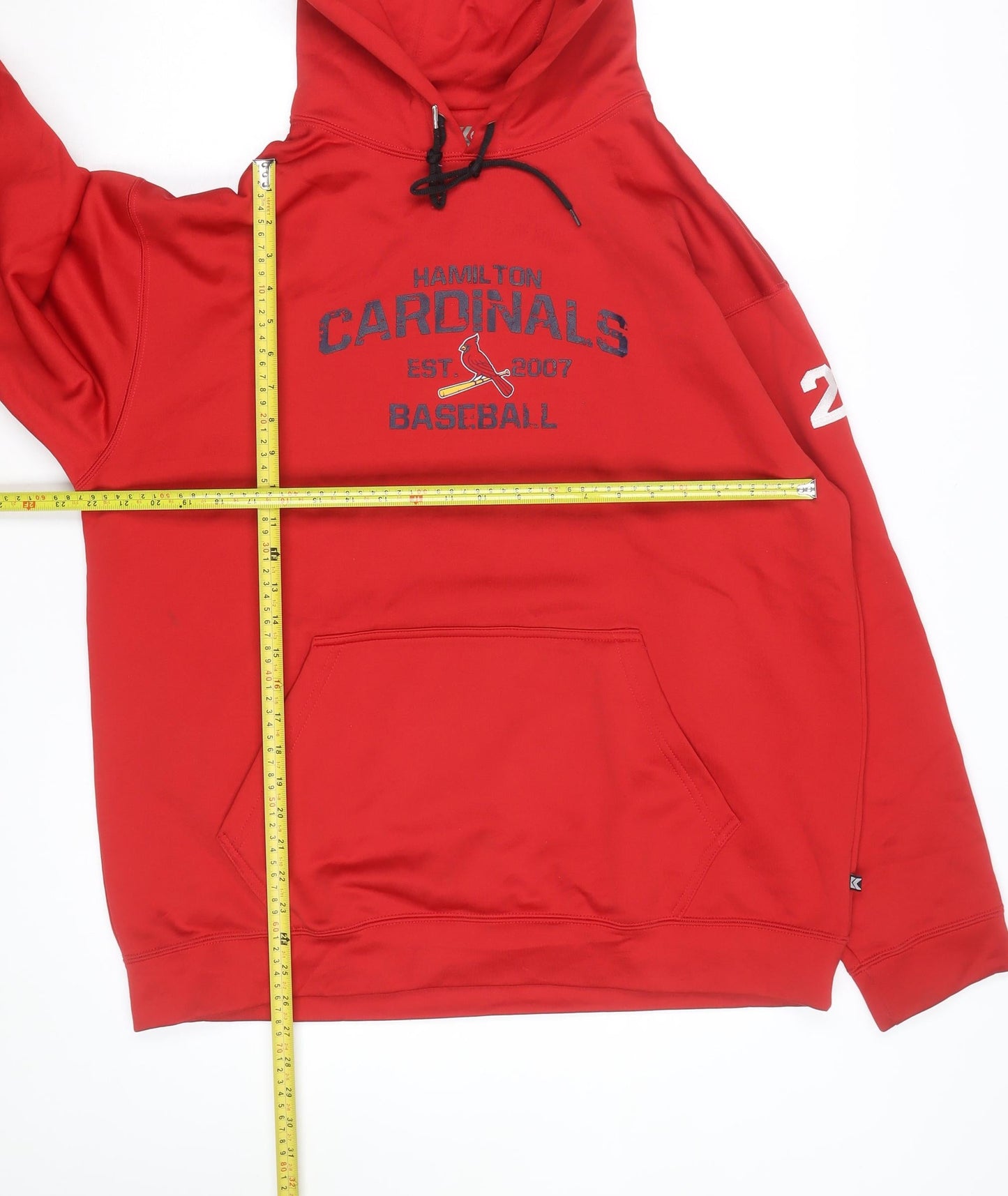 Kobe Men’s Red Pullover Hoodie L Hamilton Cardinals Baseball Graphic