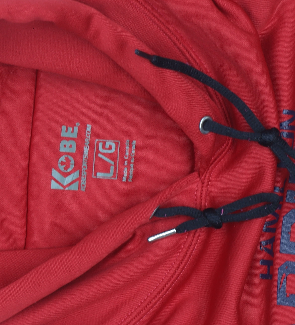 Kobe Men’s Red Pullover Hoodie L Hamilton Cardinals Baseball Graphic