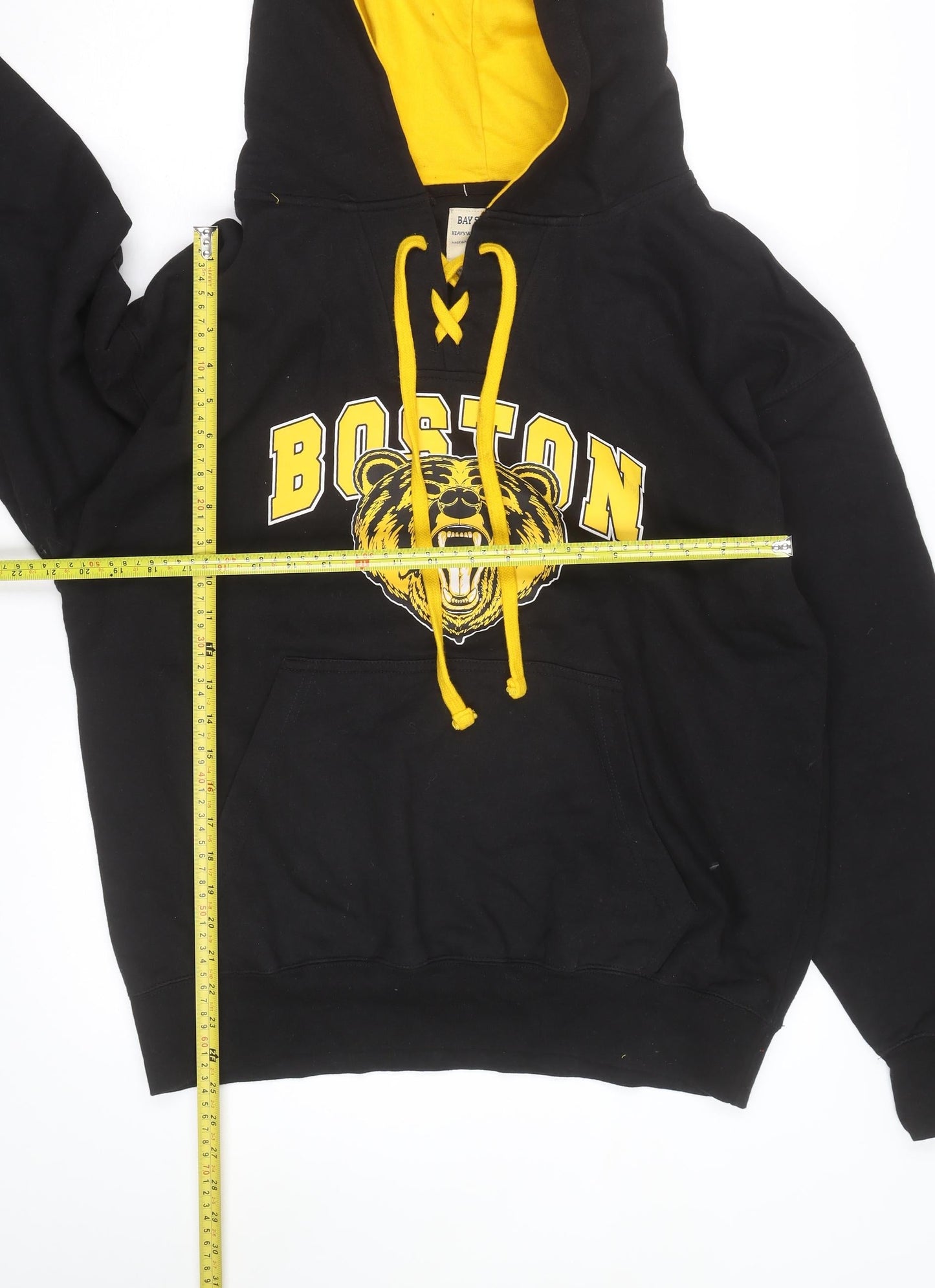 Bay State Apparel Men's Black XL Pullover Boston Bear Graphic Hoodie