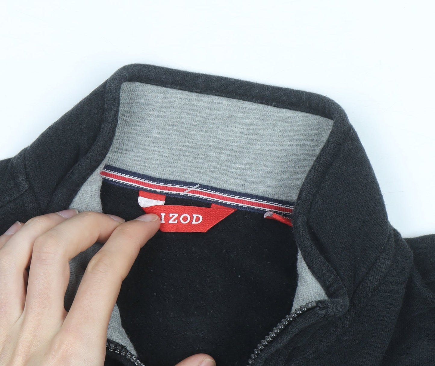 Izod Men's Black Medium 1/2 Zip Fleece Activewear Jacket