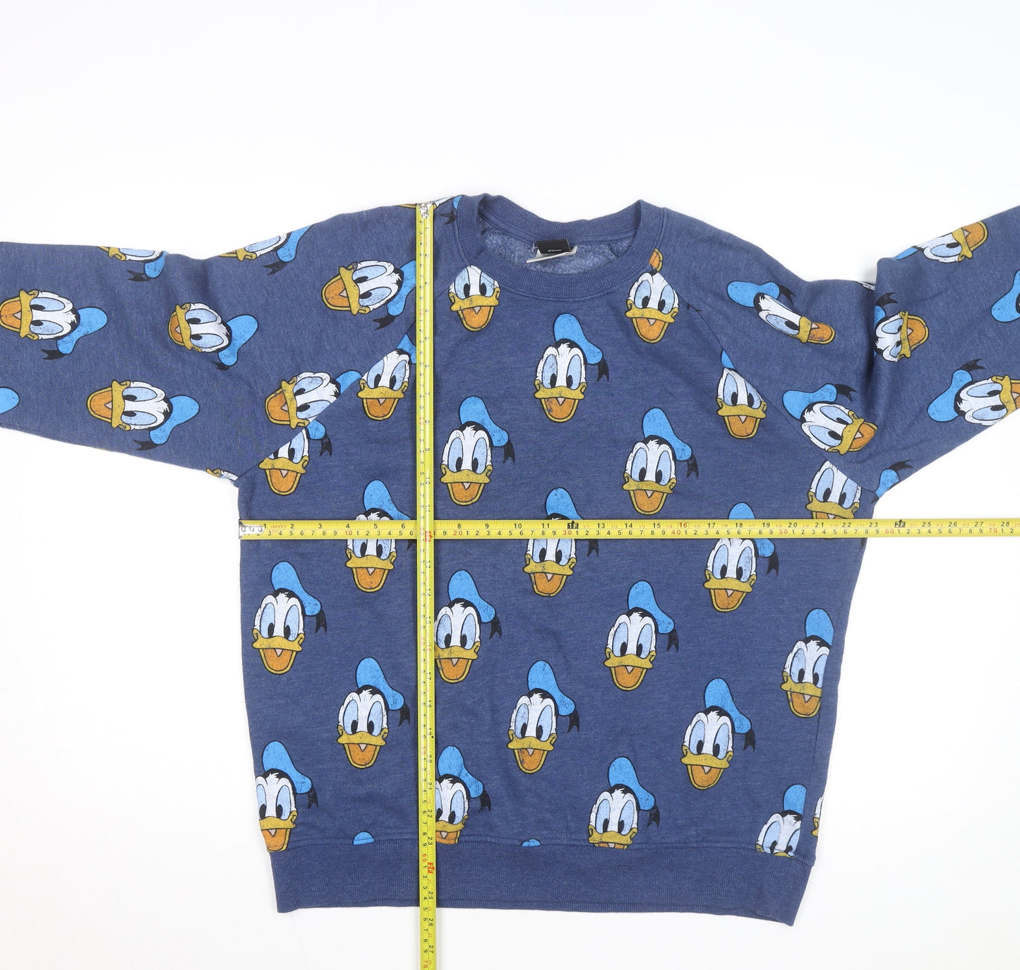Disney Women's Blue Donald Duck Pullover Sweatshirt Size L