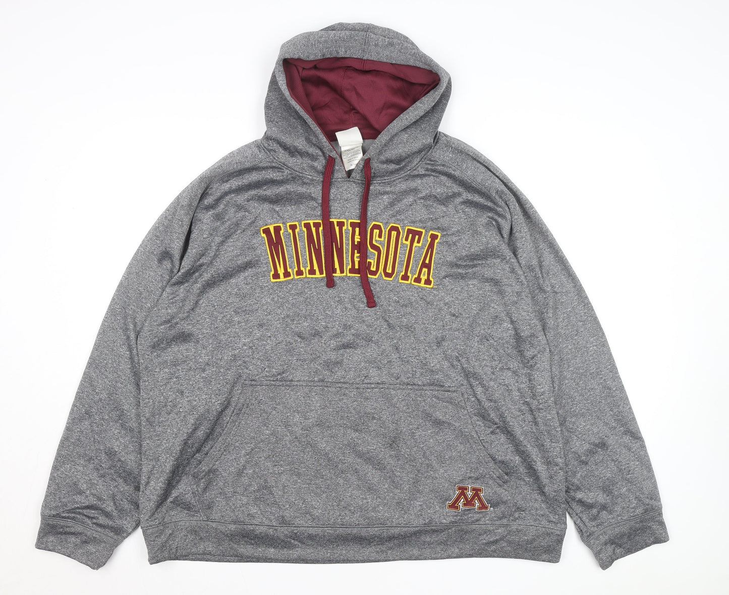 Knights Apparel Men's Grey 2XL Pullover Hoodie Minnesota Logo Sweatshirt