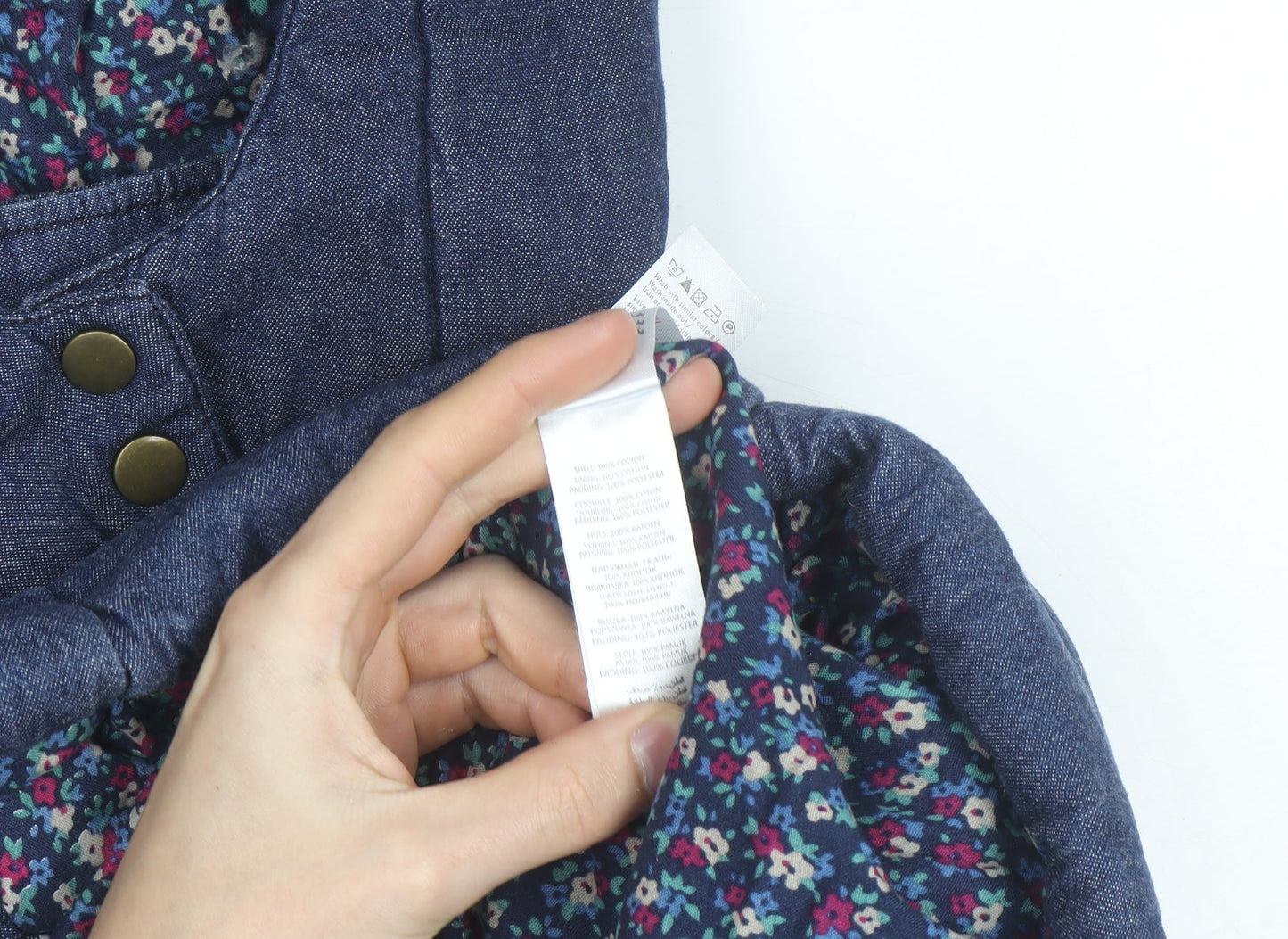 New Look Women's Blue Quilted Hooded Waistcoat Size M
