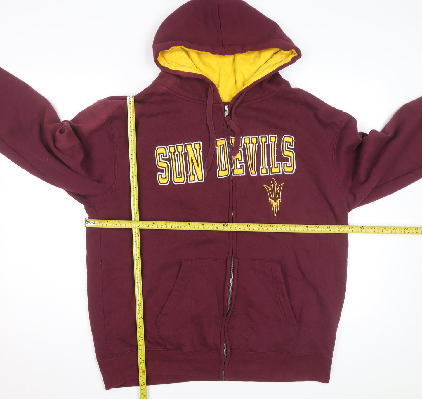 Campus Heritage Men’s Brown XL Full Zip Hoodie Sun Devils Sportswear