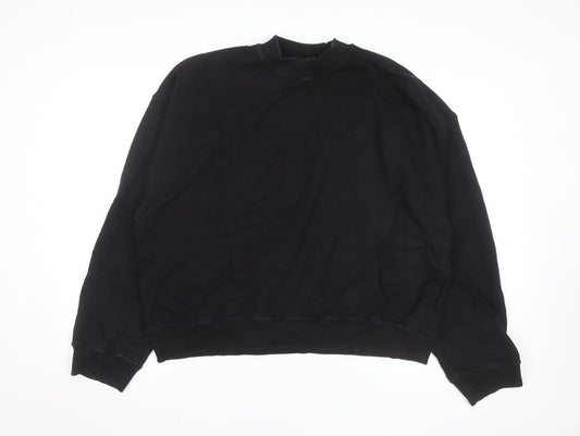Destructive Mens Black Crew Neck Pullover Sweatshirt Size L
