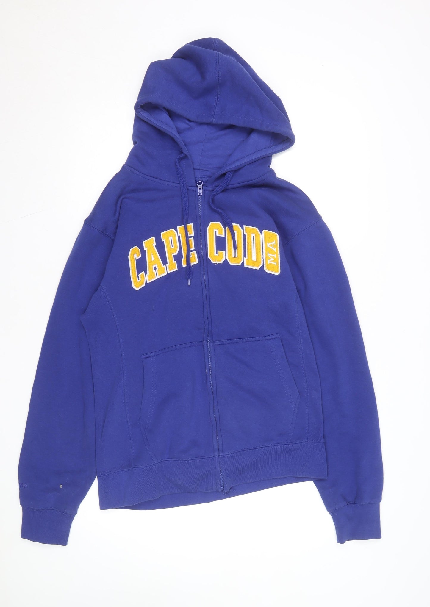 Cuffy’s Men’s Blue Full Zip Hoodie M College Graphic Cape Cod