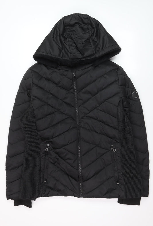 Nautica Women's Black Water Resistant Puffer Jacket Size 18