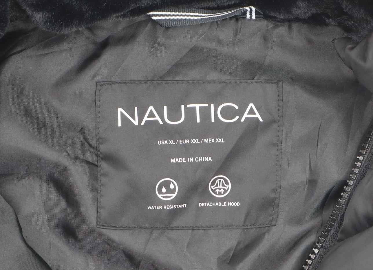Nautica Women's Black Water Resistant Puffer Jacket Size 18