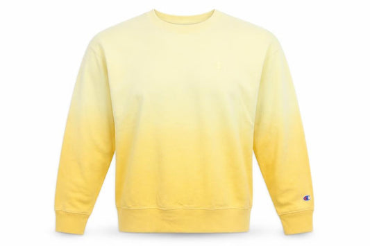 Champion Men's Yellow Small Pullover Crew Neck Sweatshirt