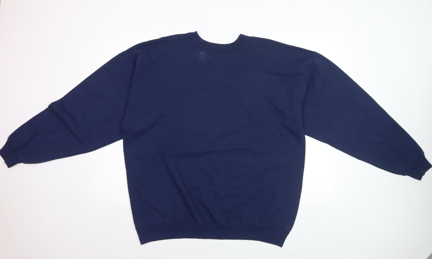Hanes Disney Men’s Blue XL Pullover Sweatshirt Mickey Graphic