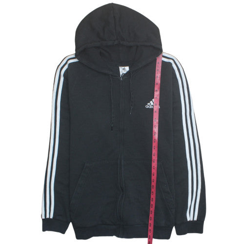 Adidas Men's Black XL Full Zip Hoodie Sweatshirt Sportswear