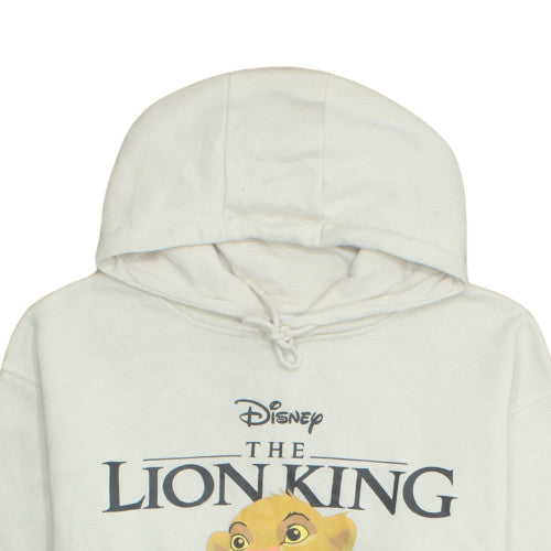 Disney The Lion King Unisex White Pullover Hoodie L Graphic Fleece