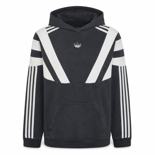 Adidas Men's Black XS Pullover Hoodie with Logo & Stripes