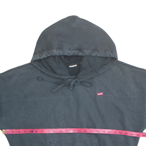Levi's Men's Black Pullover Hoodie Medium Regular Fit Fleece