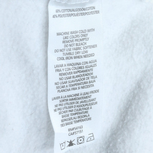 Calvin Klein Men's White Pullover Hoodie M Logo Fleece Sweatshirt