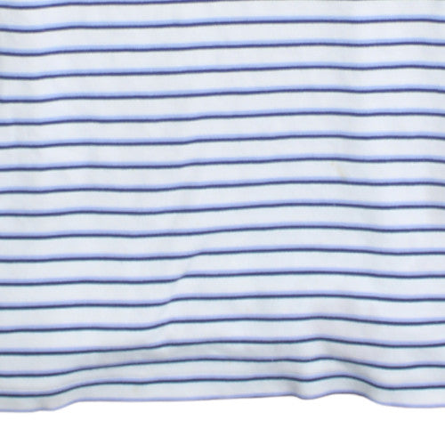 Ralph Lauren Men's White Blue Striped Polo Shirt XL
