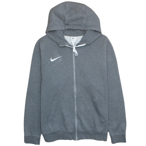 Nike Men's Grey Full Zip Hoodie L Fleece Sportswear