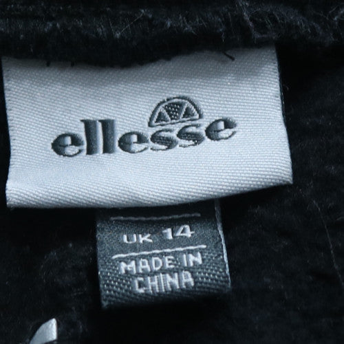 Ellesse Mens Black Jogger Sweatpants Size L Drawstring Waist Cotton Blend