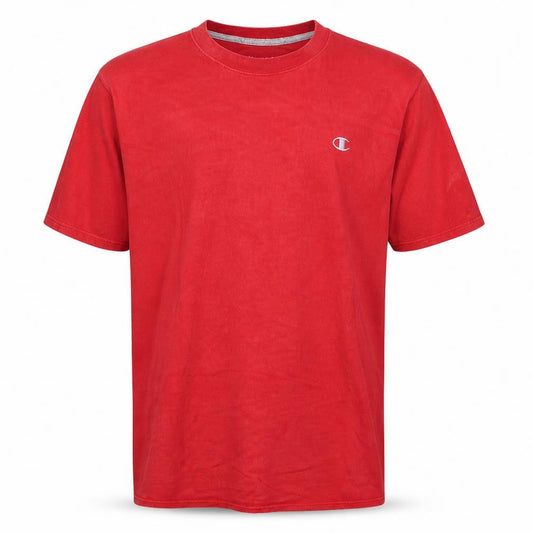 Champion Men's Red 2XL Crew Neck Cotton Short Sleeve T-Shirt