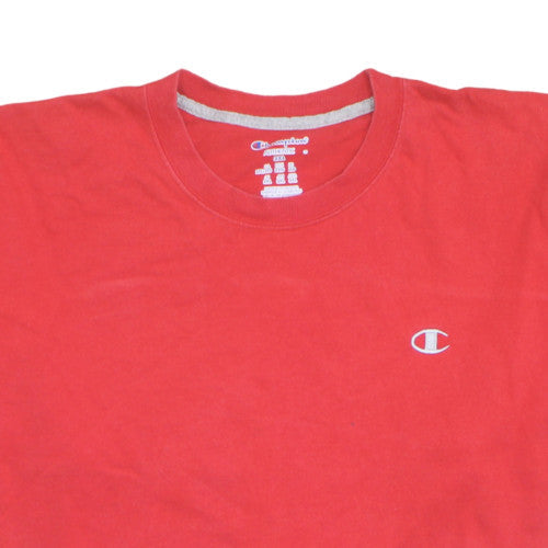 Champion Men's Red 2XL Crew Neck Cotton Short Sleeve T-Shirt