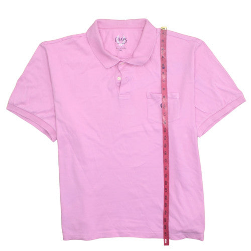 Chaps Men's Pink Cotton Polo Shirt XXL Classic Fit Casual