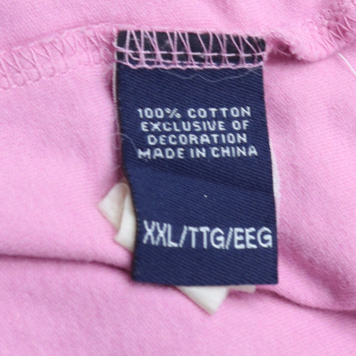 Chaps Men's Pink Cotton Polo Shirt XXL Classic Fit Casual
