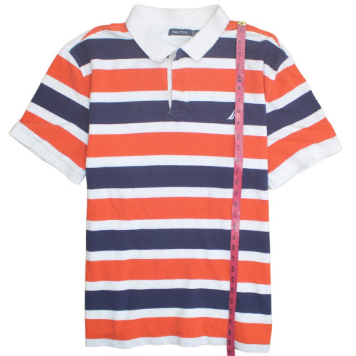 Nautica Men’s Multicoloured Striped Cotton Polo Shirt 2XL