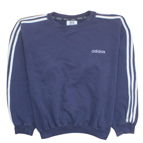 Adidas Men's Blue XL Pullover Sweatshirt Crew Neck Retro Style
