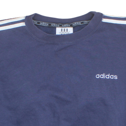 Adidas Men's Blue XL Pullover Sweatshirt Crew Neck Retro Style