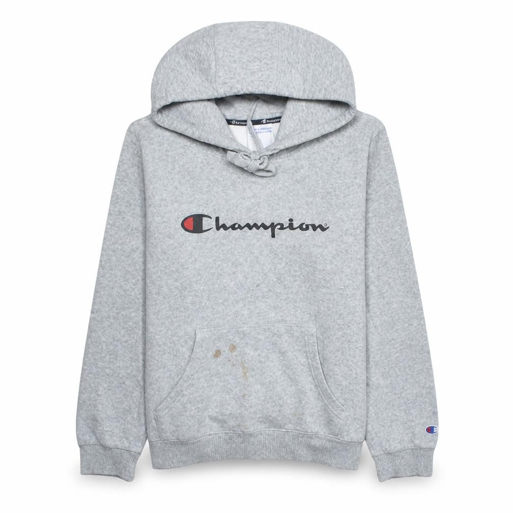 Champion Men's Grey Pullover Hoodie M Regular Fit Sports Style